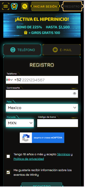 Registro & bonificaciones